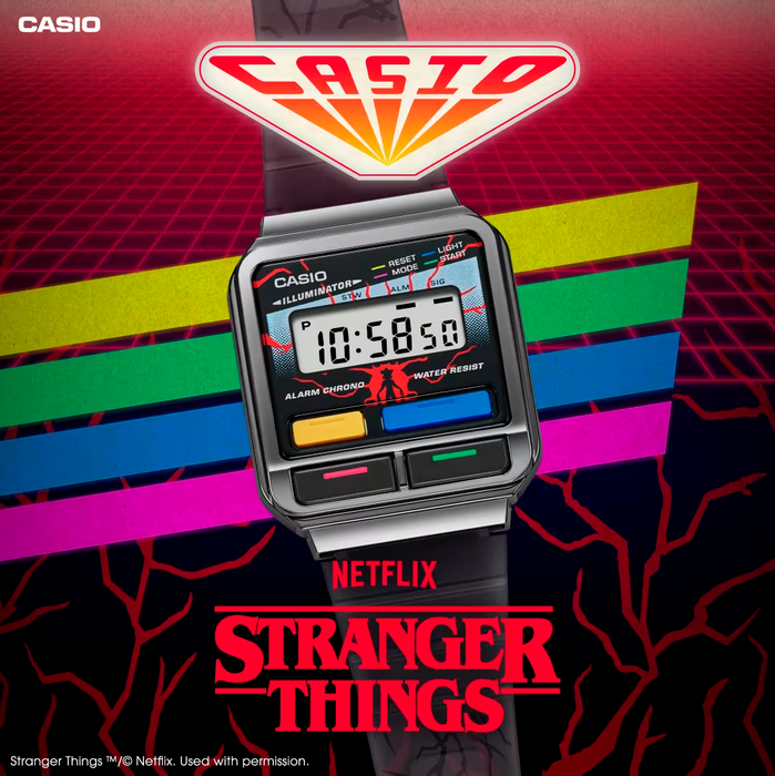 Reloj Vintage colaboración de Stranger Things A-120WEST-1A
