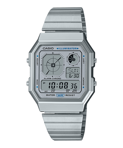 Reloj Vintage correa de Acero inoxidable A130WE-7A