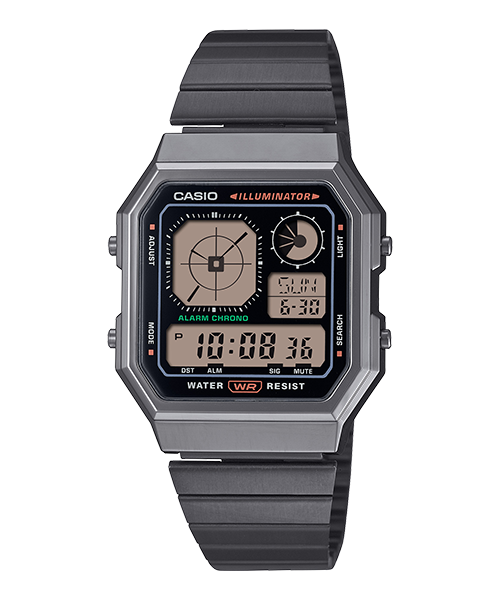 Reloj Vintage correa de Acero inoxidable A130WEGG-1A