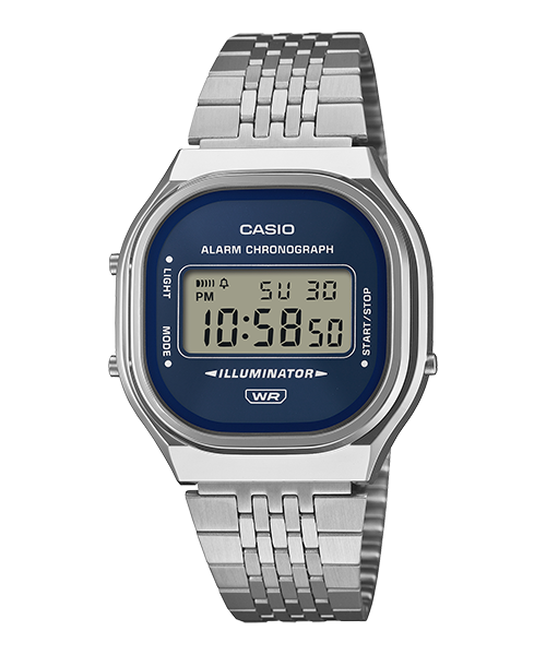 Reloj Vintage correa de Acero inoxidable A140WE-2A