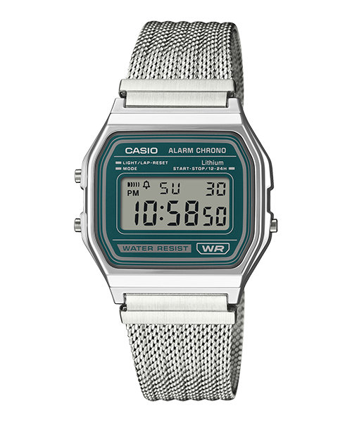 Reloj Vintage correa de Acero inoxidable A158WEM-3