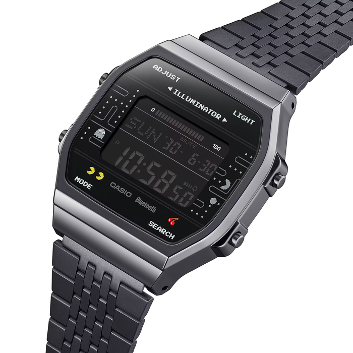 Reloj Vintage edición PAC-MAN correa de Acero inoxidable ABL-100WEPC-1B