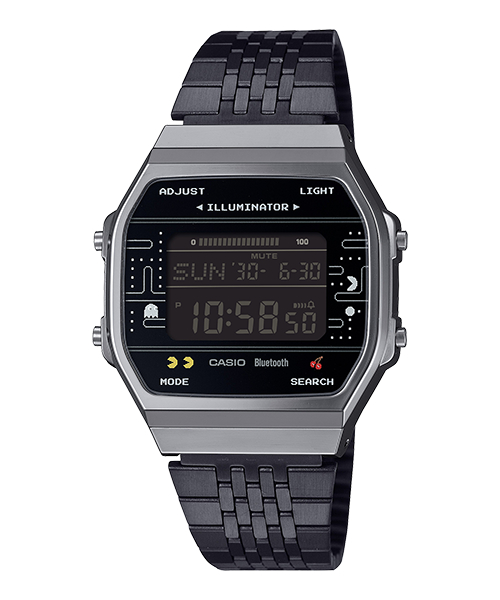 Reloj Vintage edición PAC-MAN correa de Acero inoxidable ABL-100WEPC-1B