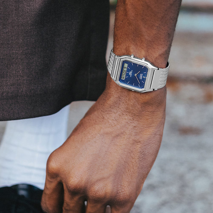 Reloj Vintage correa de Acero inoxidable AQ-230EM-2A