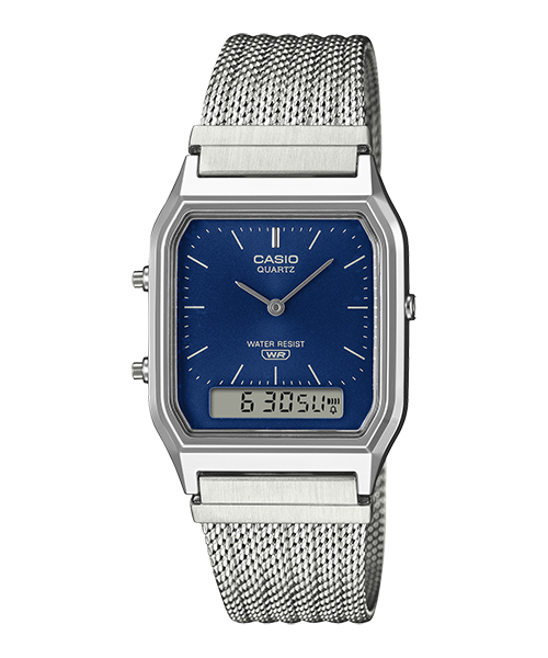 Reloj Vintage correa de Acero inoxidable AQ-230EM-2A