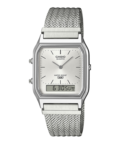 Reloj Vintage correa de Acero inoxidable AQ-230EM-7A