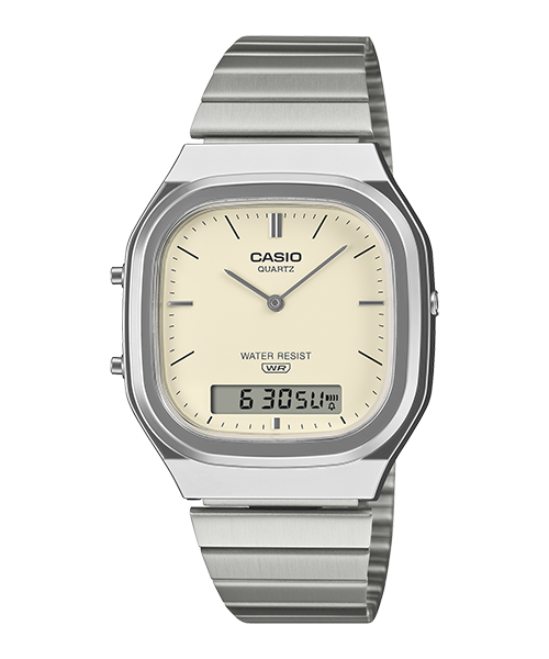 Reloj Vintage correa de Acero inoxidable AQ-240E-7A2