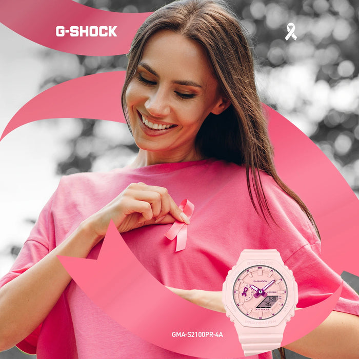 Reloj G-SHOCK Pink Ribbon correa de Resina GMA-S2100PR-4A