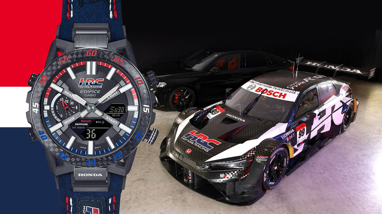 Reloj Edifice casual correa de Alcantara ECB-2000HR-1A