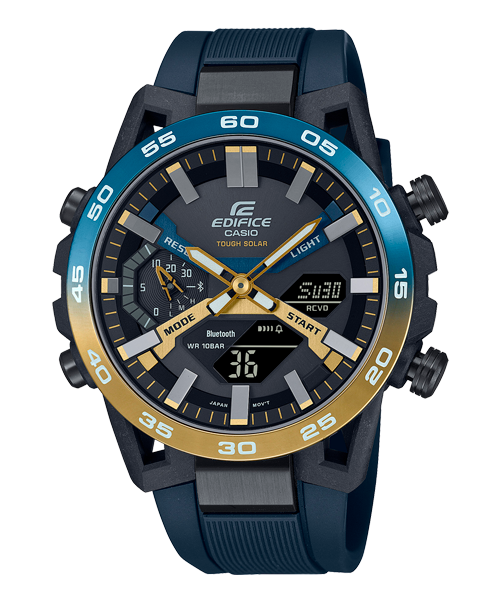 Reloj Edifice casual correa de resina ECB-2000NP-1A