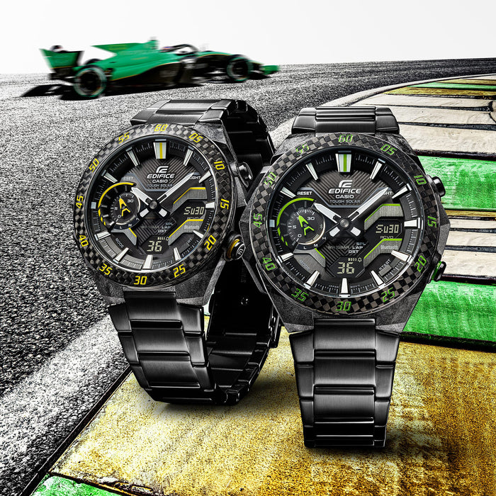 Reloj Edifice casual correa de Acero inoxidable ECB-2200RC-1A9