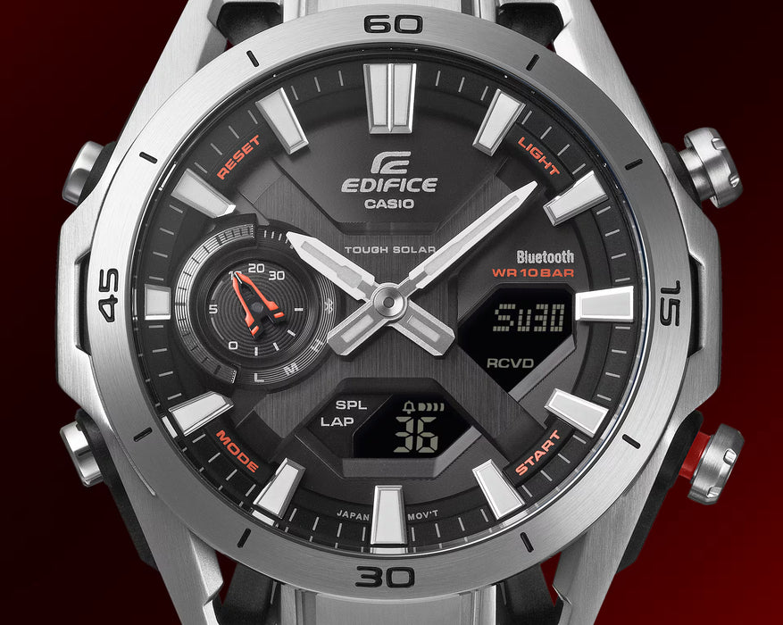Reloj Edifice casual correa de Acero inoxidable ECB-2300D-1A