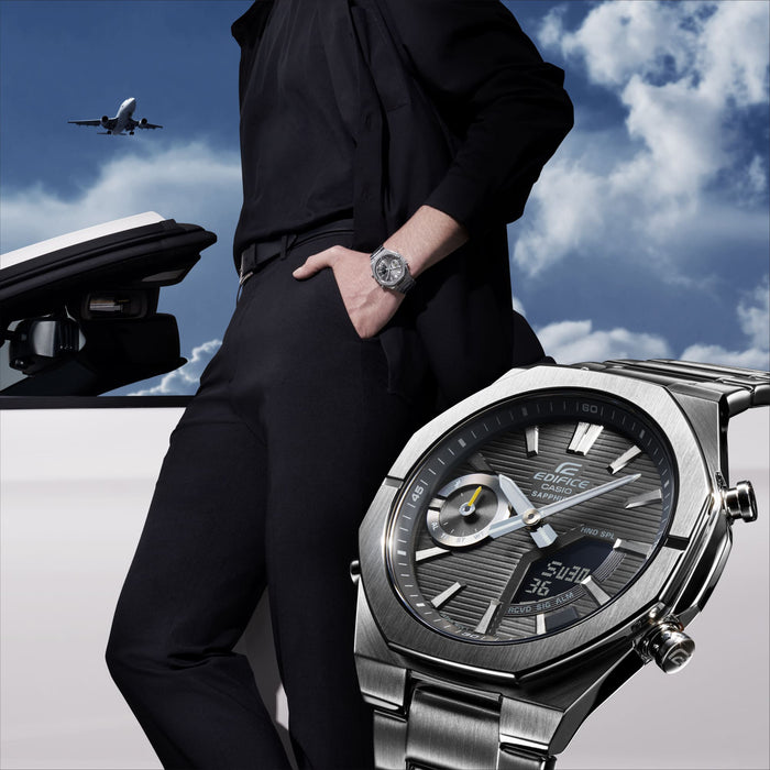 Reloj Edifice casual correa de Acero inoxidable ECB-S10D-8A