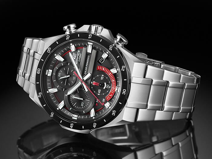 Reloj Edifice casual correa de Acero inoxidable EQS-920DB-1AV