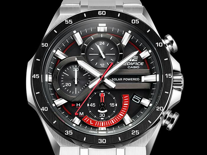 Reloj Edifice casual correa de Acero inoxidable EQS-920DB-1AV