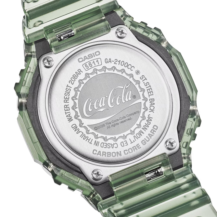Reloj G-shock colaboración Coca-Cola correa de Resina GA-2100CC-3A
