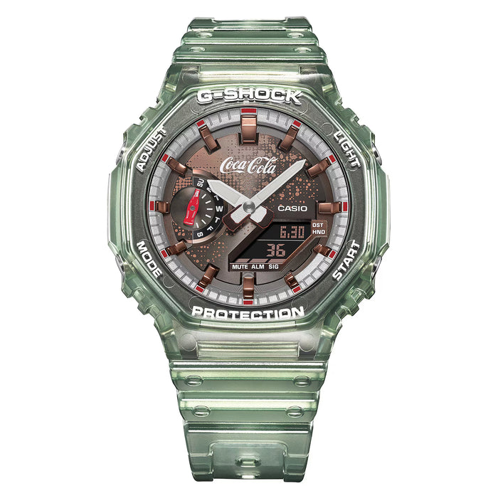 Reloj G-shock colaboración Coca-Cola correa de Resina GA-2100CC-3A