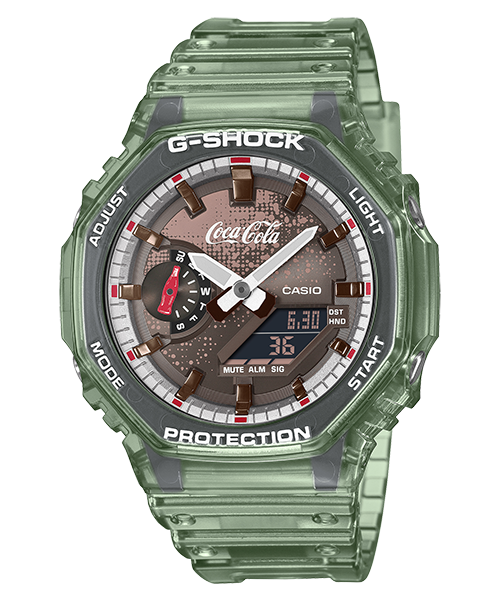Reloj G-shock colaboración Coca-Cola correa de Resina GA-2100CC-3A
