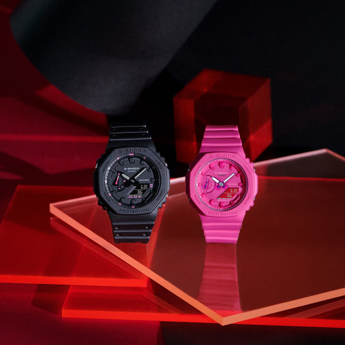 Reloj G-shock edición black and pink GA-2100P-1A
