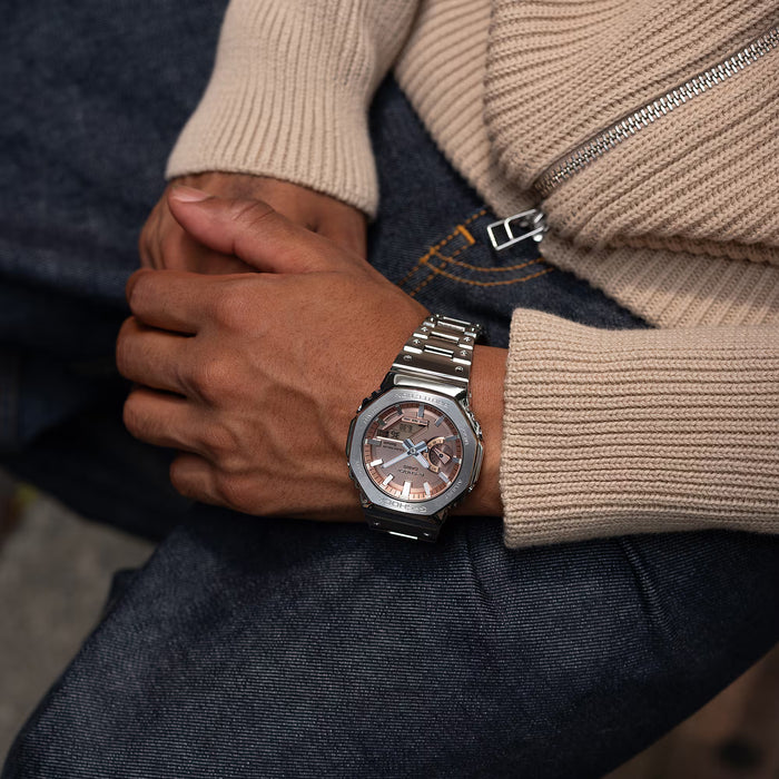 Reloj G-shock correa de Acero inoxidable GM-B2100AD-5A