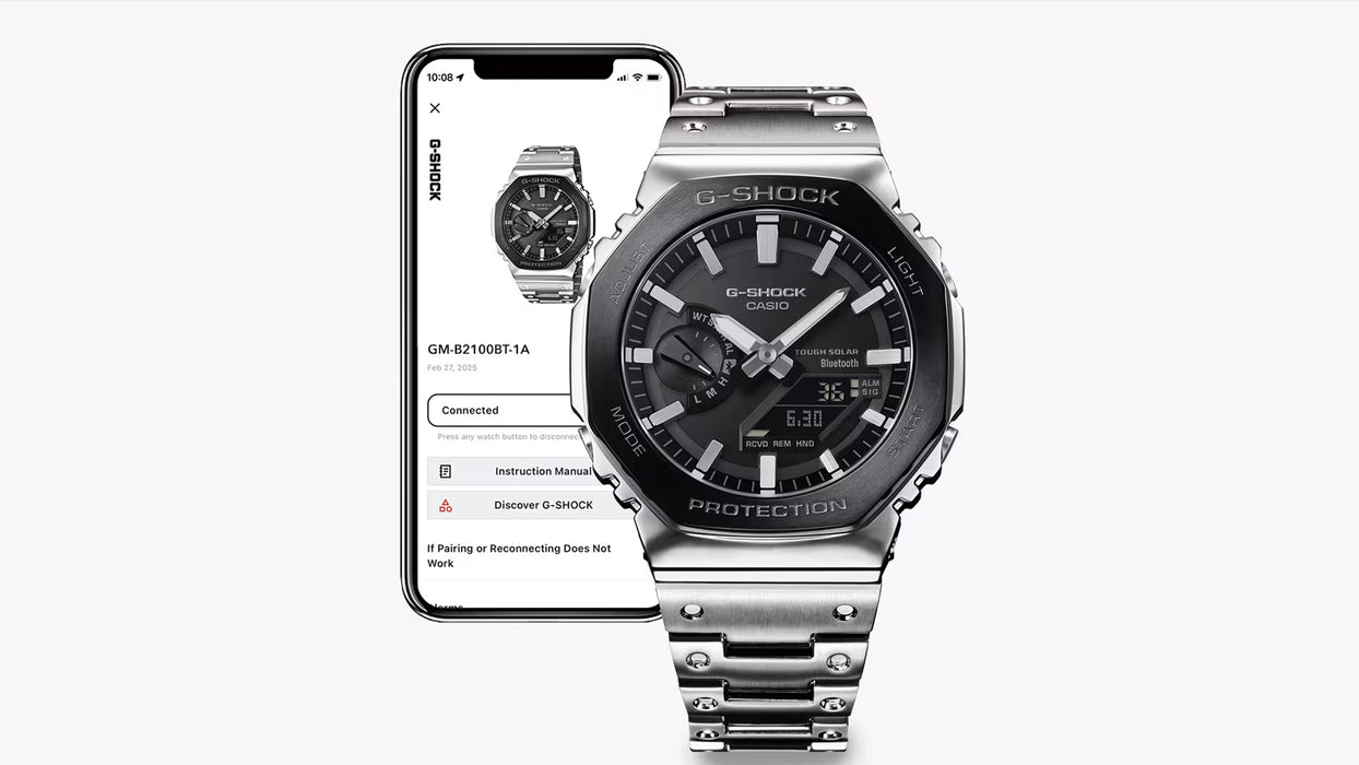 Reloj G-shock correa de Acero inoxidable GM-B2100BT-1A