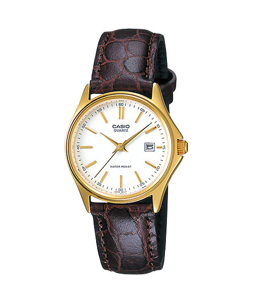Reloj casual correa de Cuero LTP-1183Q-7A