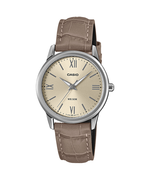 Reloj casual correa de Cuero LTP-1303LL-7AV