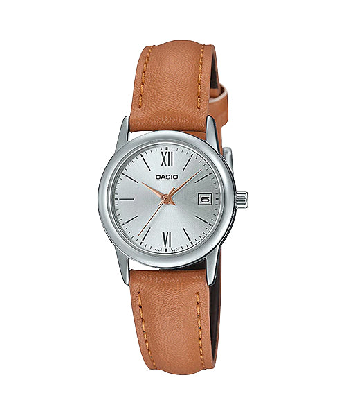 Reloj casual correa de cuero LTP-V002L-7B3