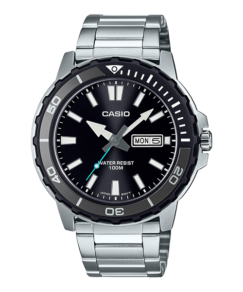 Reloj casual correa de Acero inoxidable MTD-125D-1A3V