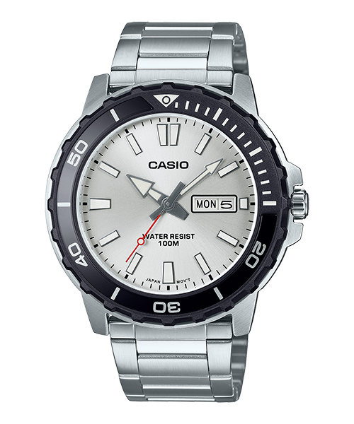 Reloj casual correa de Acero inoxidable MTD-125D-7AV