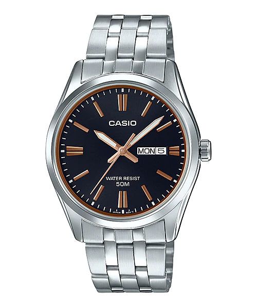 Reloj casual correa de Acero inoxidable MTP-1335D-1A2V
