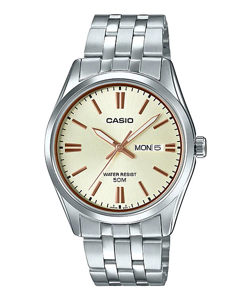 Reloj casual correa de Acero inoxidable MTP-1335D-9AV