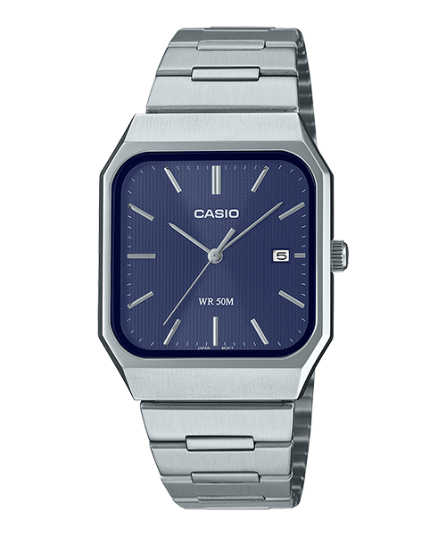 Reloj casual correa de acero inoxidable MTP-B185D-2A1V