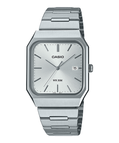 Reloj casual correa de acero inoxidable MTP-B185D-7AV