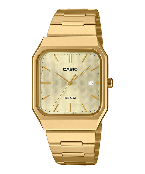 Reloj casual correa de acero inoxidable MTP-B185G-9AV