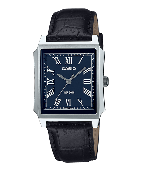 Reloj casual correa de cuero MTP-B190L-2BV