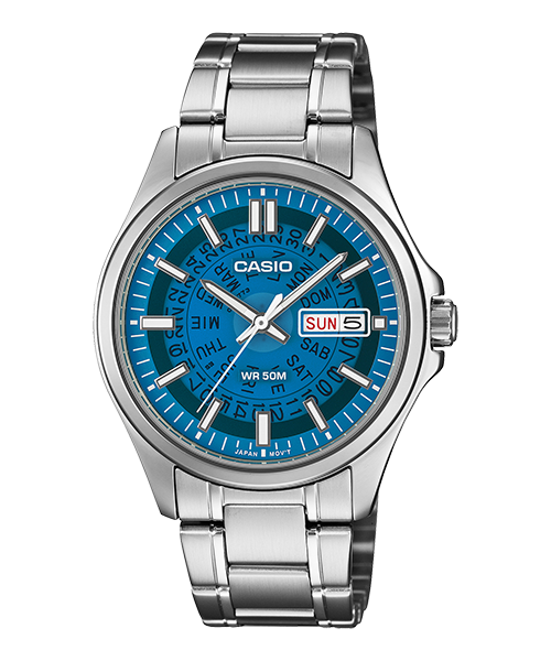 Reloj casual correa de Acero inoxidable MTP-E740-2A2V