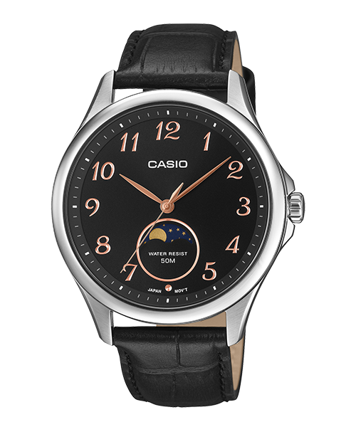 Reloj casual correa de Cuero MTP-M110L-1AV