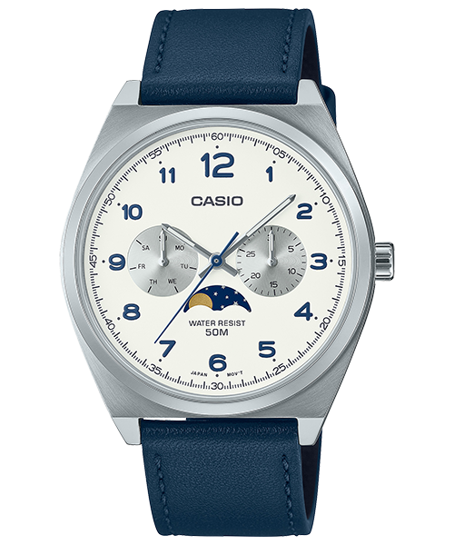 Reloj casual correa de cuero MTP-M300L-7AV
