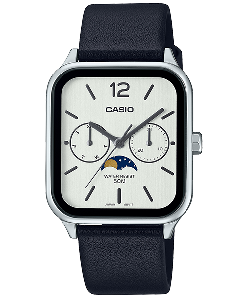 Reloj casual correa de Cuero MTP-M305L-7AV