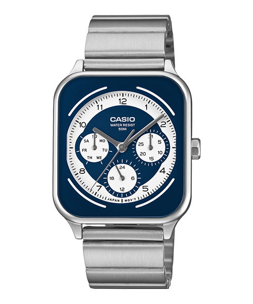 Reloj casual correa de Acero inoxidable MTP-M307D-2BV