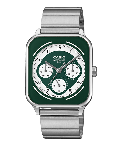 Reloj casual correa de Acero inoxidable MTP-M307D-3BV