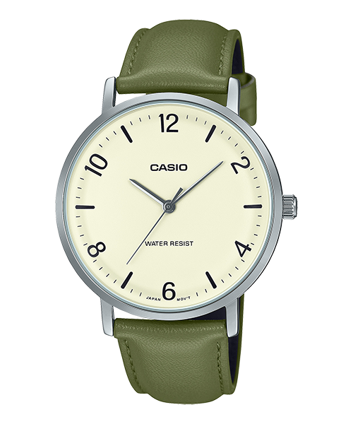 Reloj casual correa de Cuero MTP-VT03L-7B