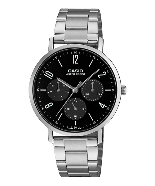 Reloj casual correa de Acero inoxidable MTP-VT06D-1B