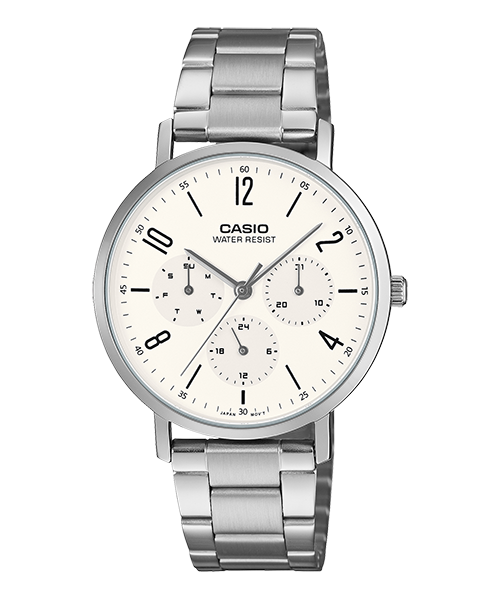 Reloj casual correa de Acero inoxidable MTP-VT06D-7B