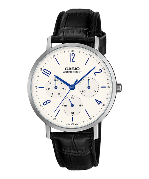 Reloj casual correa de Cuero MTP-VT06L-7B