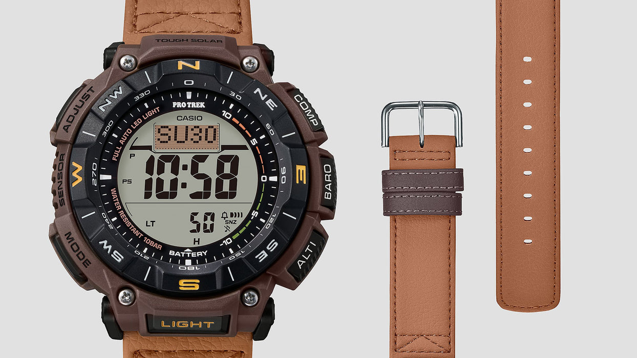 Reloj Protrek correa de Cuero PRG-340L-5