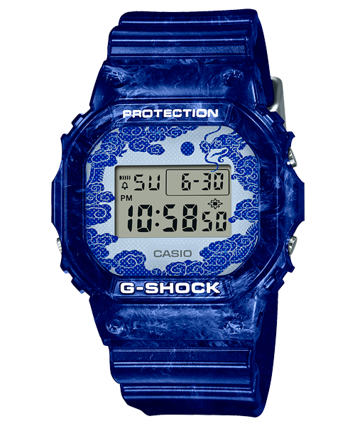 Reloj G-shock correa de resina DW-5600BWP-2