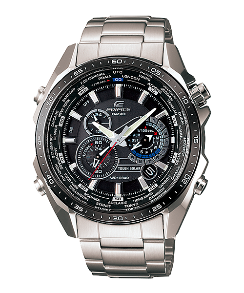 Reloj Edifice casual correa de acero inoxidable EQS 500DB 1A1