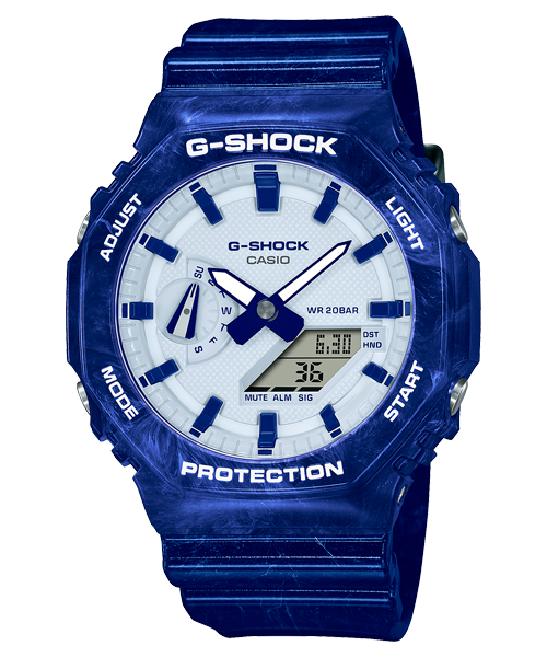 Reloj G-shock correa de resina GA-2100BWP-2A